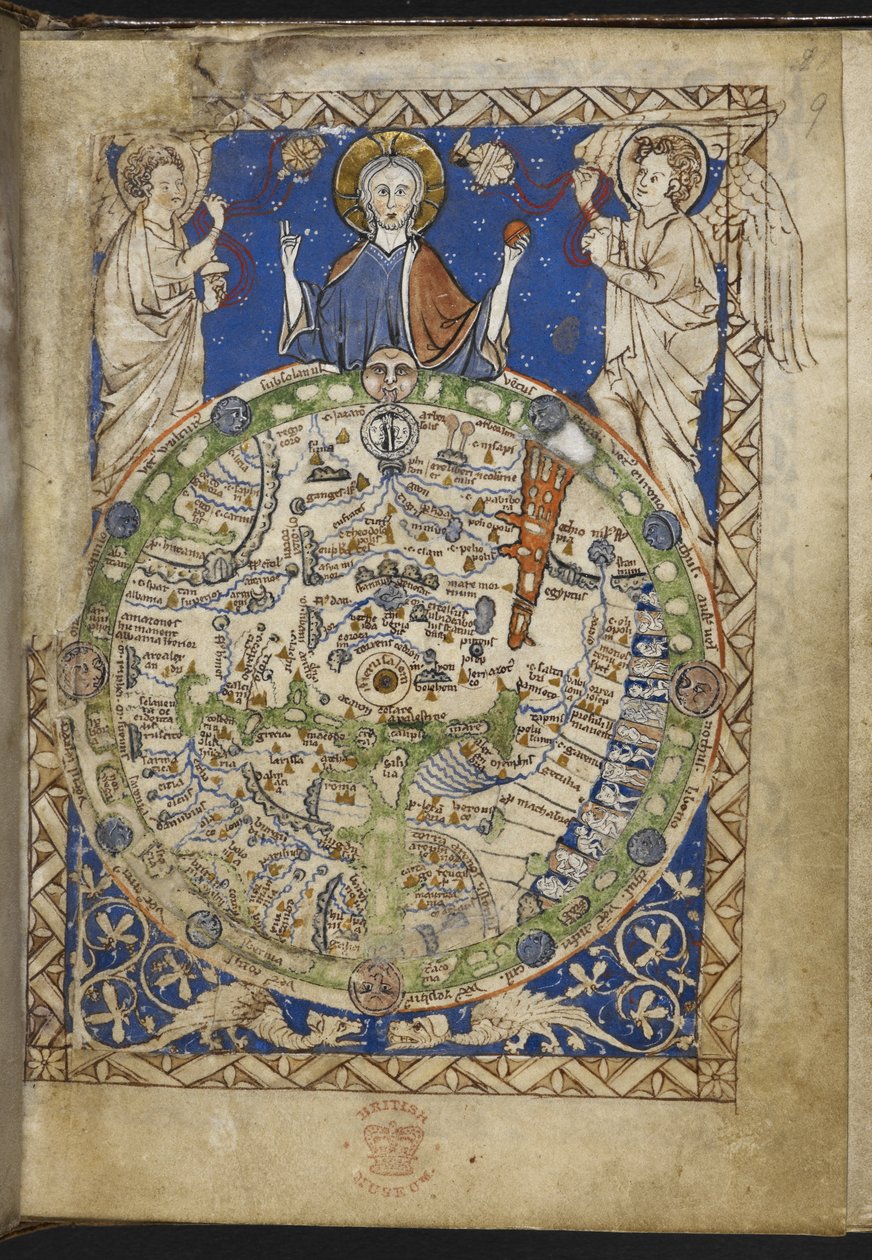 Psalter, with Additional Hymns and Prayers and a Medieval World Map (