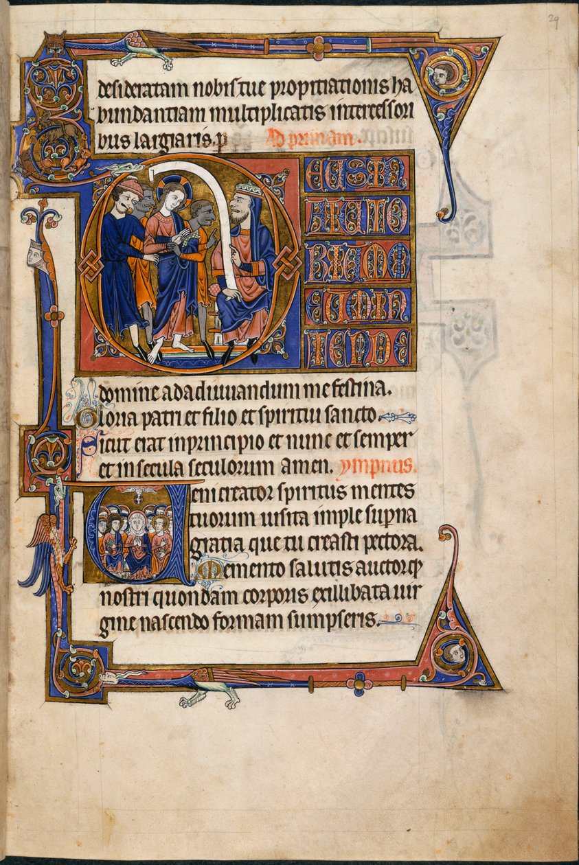 Jesus Before Caiaphas, in the Salvin Hours by English School