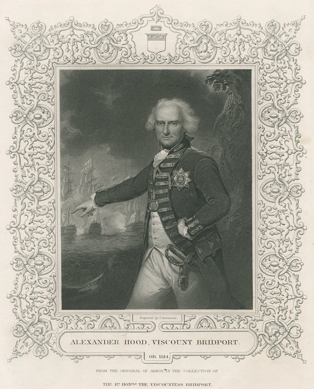 Alexander Hood, 1st Viscount Bridport, illustration from 