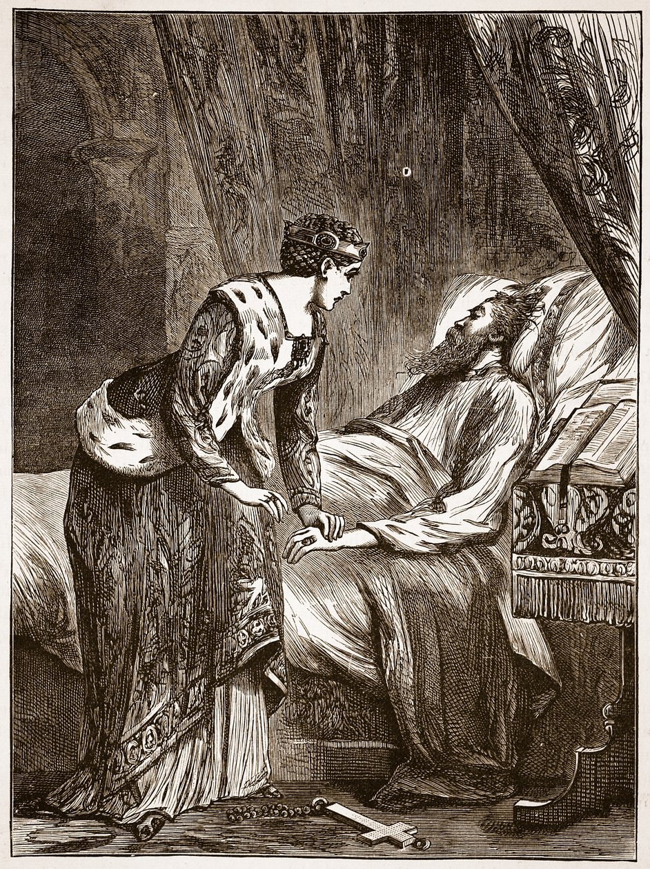 Alice Perrers at the deathbed of Edward III (Illustration from Cassell