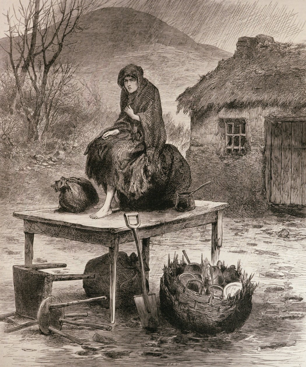 All That is Left: Scene at a Mayo Eviction, from a Sketch by Claude Byrne, from 