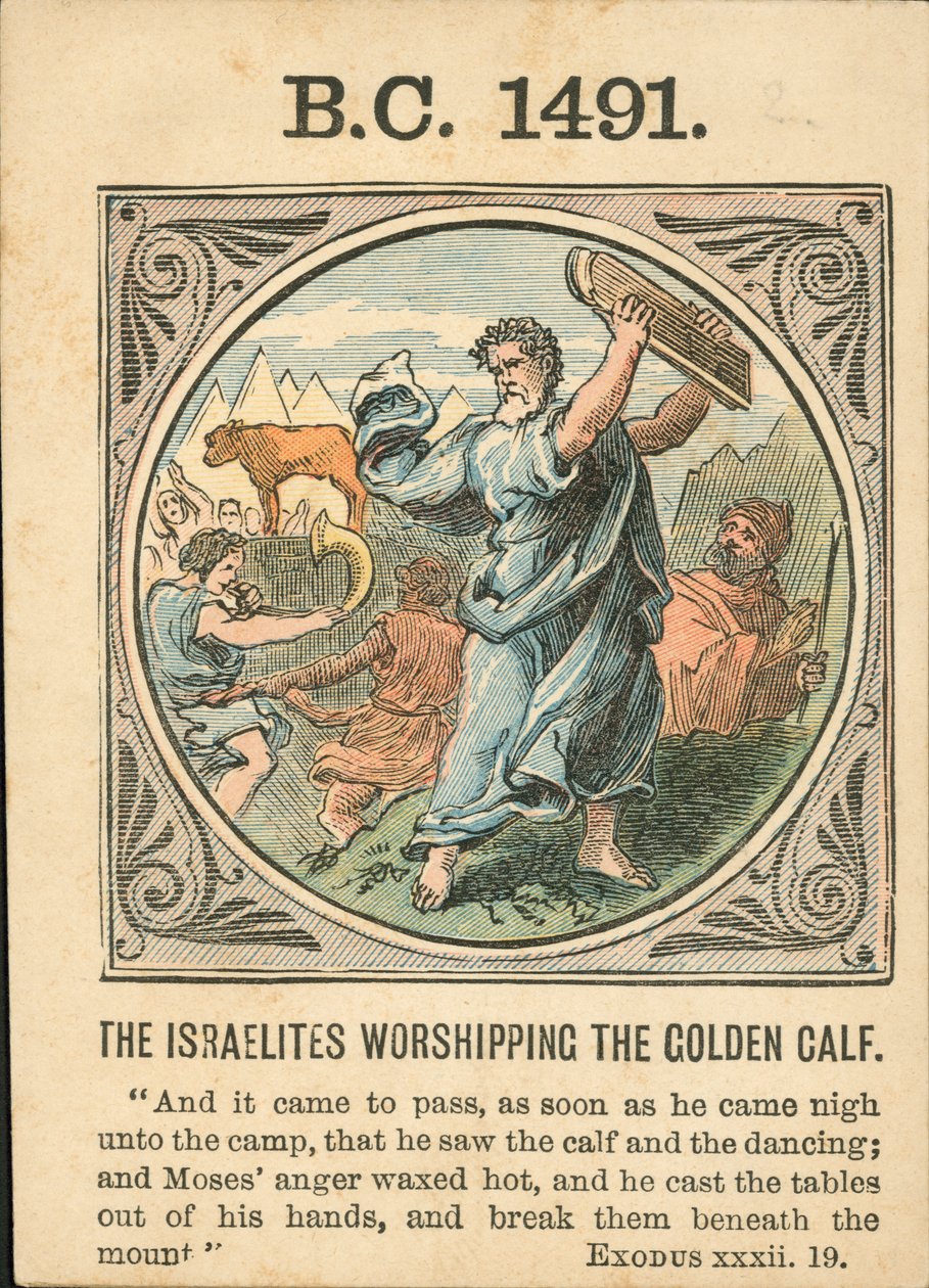 Anno Mundi: BC 1491, The Israelites Worshipping The Golden Calf by English School