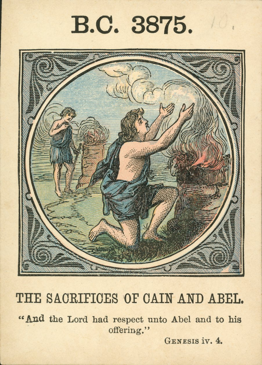 Anno Mundi: BC 3875, The Sacrifices Of Cain And Abel by English School