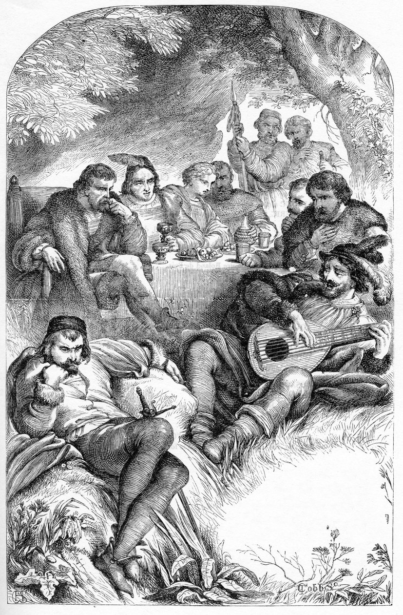 As You Like it - Illustration in Works complete by William Shakespeare 1866 - The illustrations and general form of this edition are borrowed from Cassell
