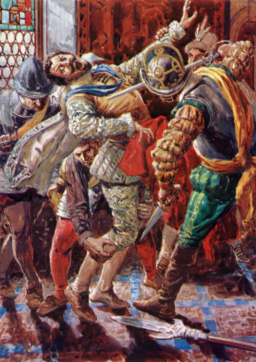 Assassination of Henry I, Duke of Guise, by the Bodyguard of King Henry III by English School