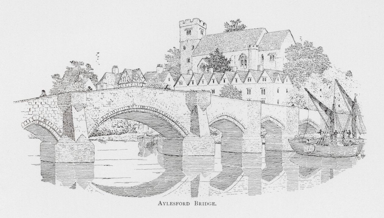 Aylesford Bridge by English School