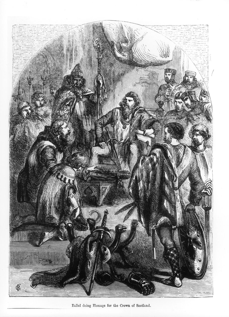 Baliol (1249-1315) Doing Homage for the Crown of Scotland by English School