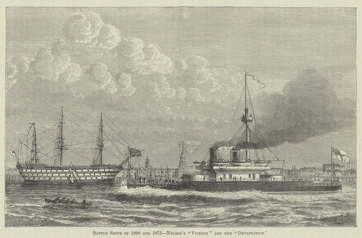 Battle Ships of 1800 and 1875, Nelson