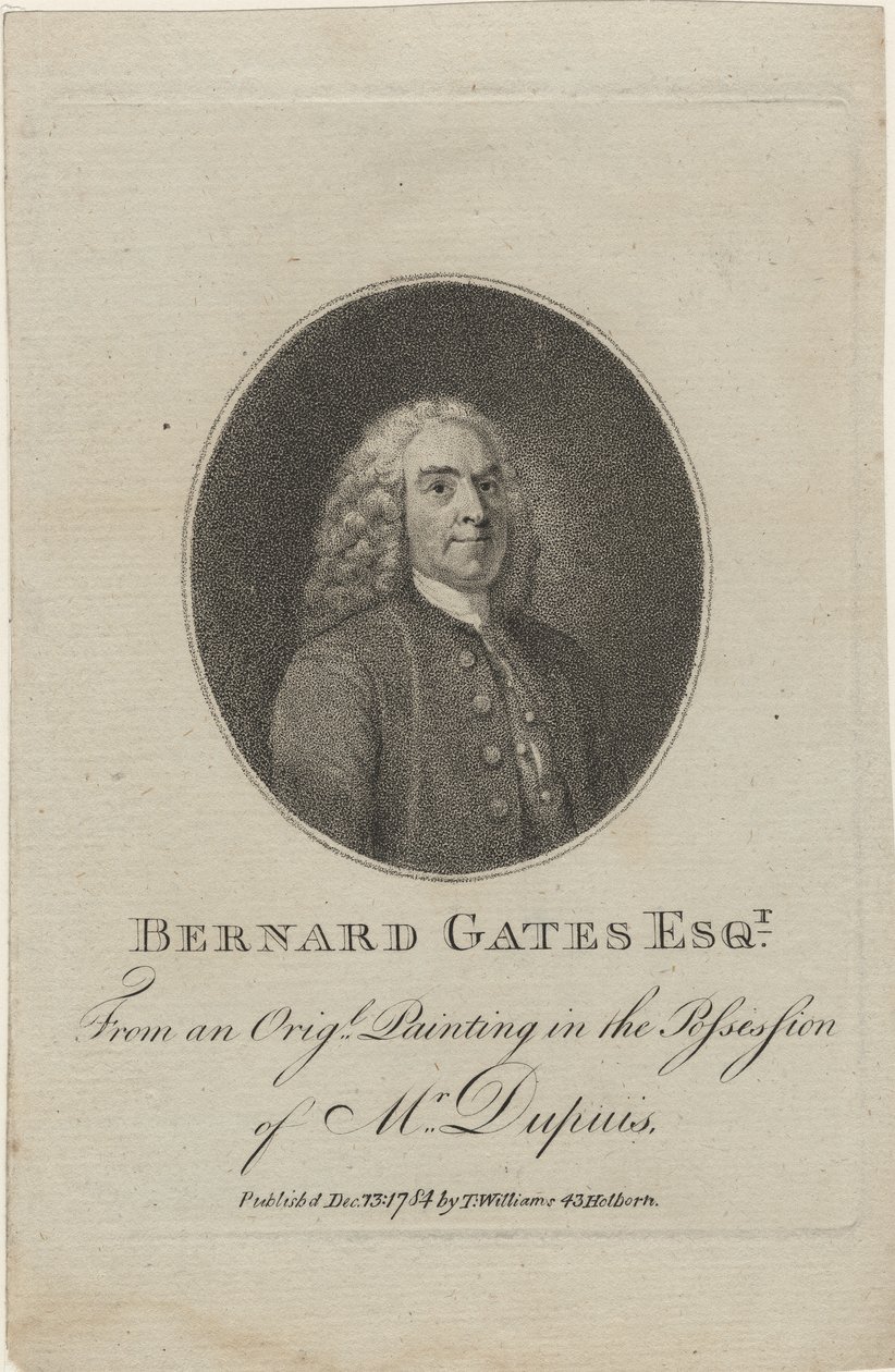 Bernard Gates, 1784 by English School