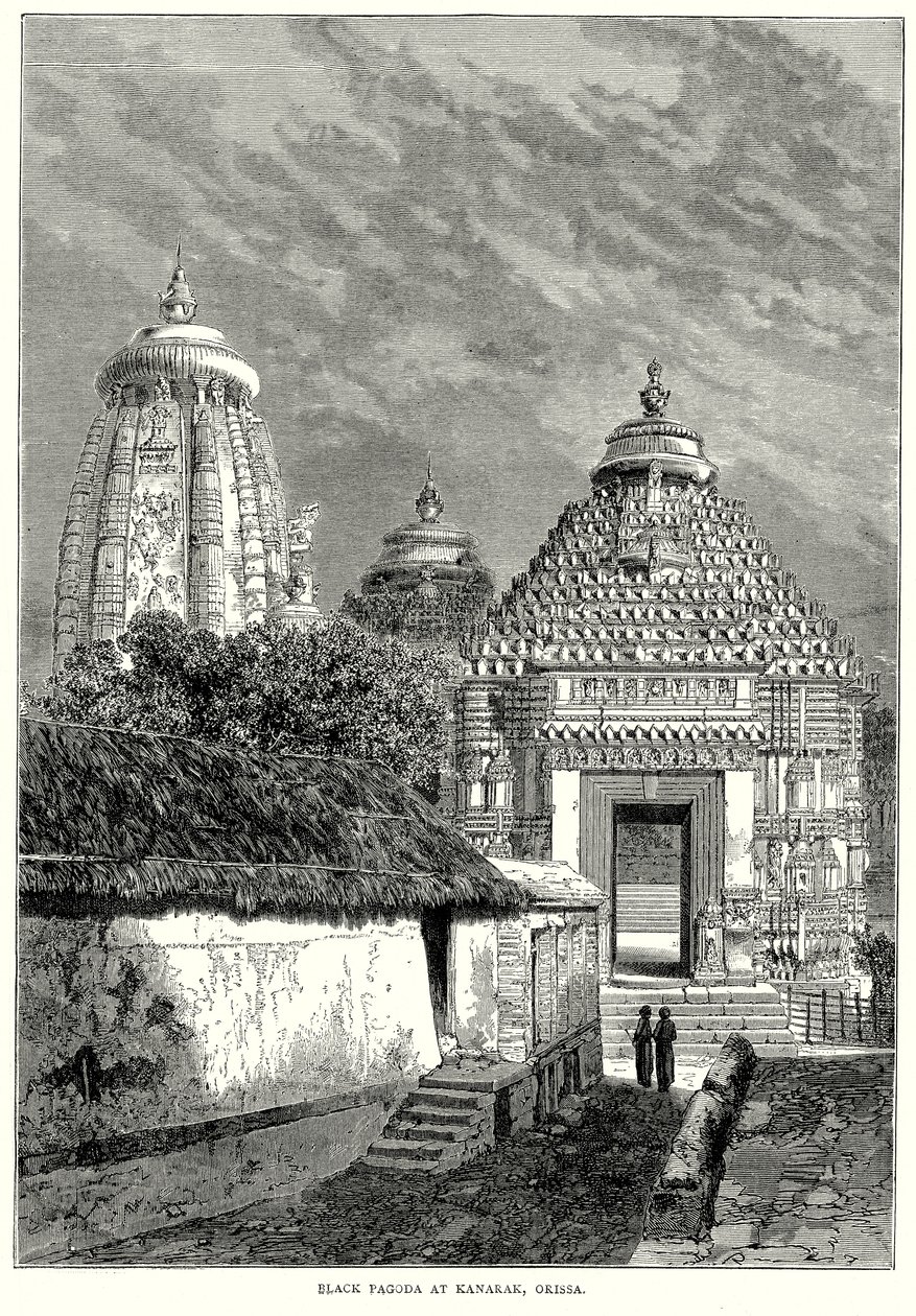 Black Pagoda at Konark, Orissa by English School