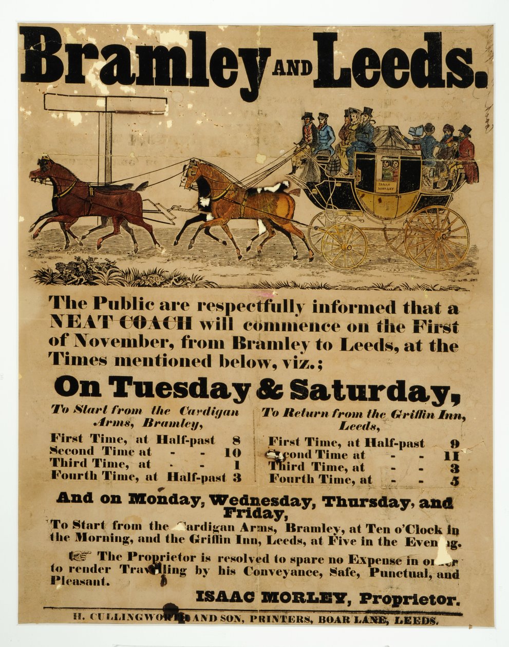 Bramley and Leeds coach timetable by English School
