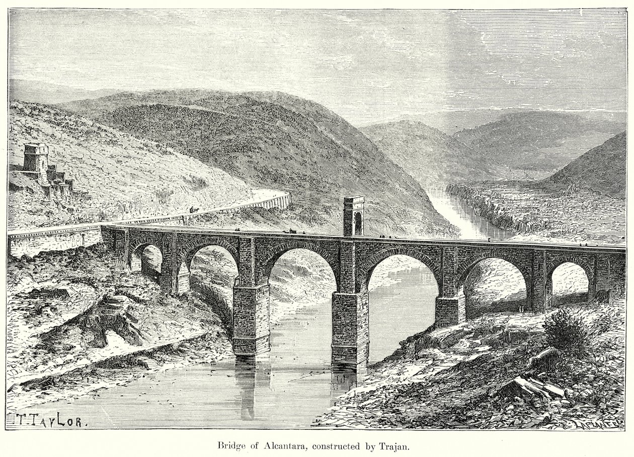 Bridge of Alcantara, Constructed by Trajan by English School