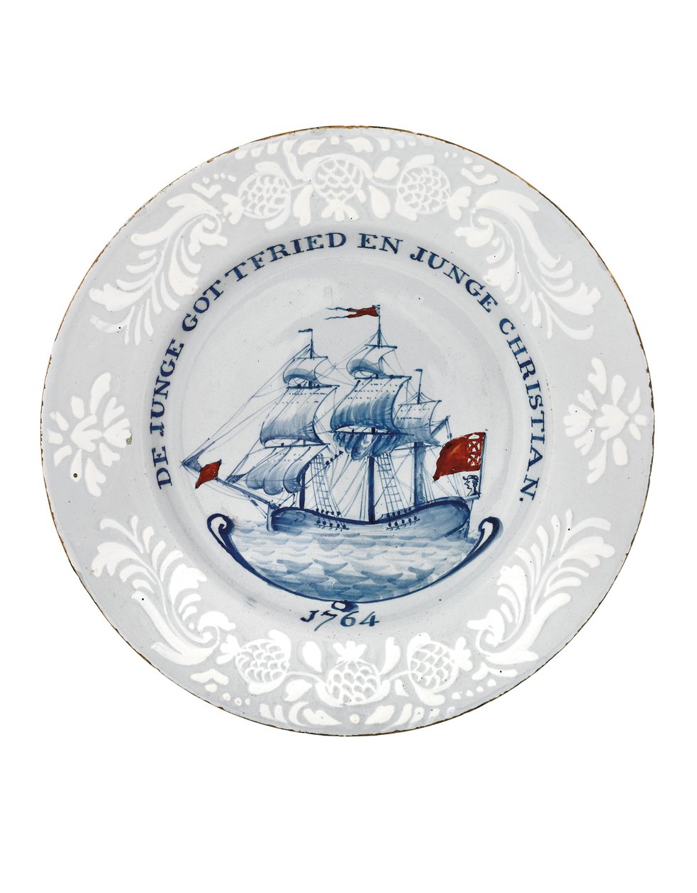 Bristol Delft plate, probably Richard Frank of Redcliffe by English School