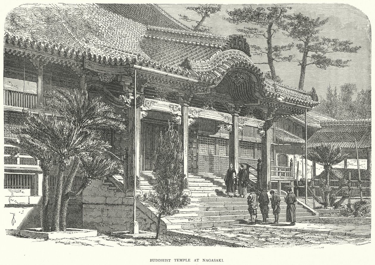 Buddhist Temple at Nagasaki by English School
