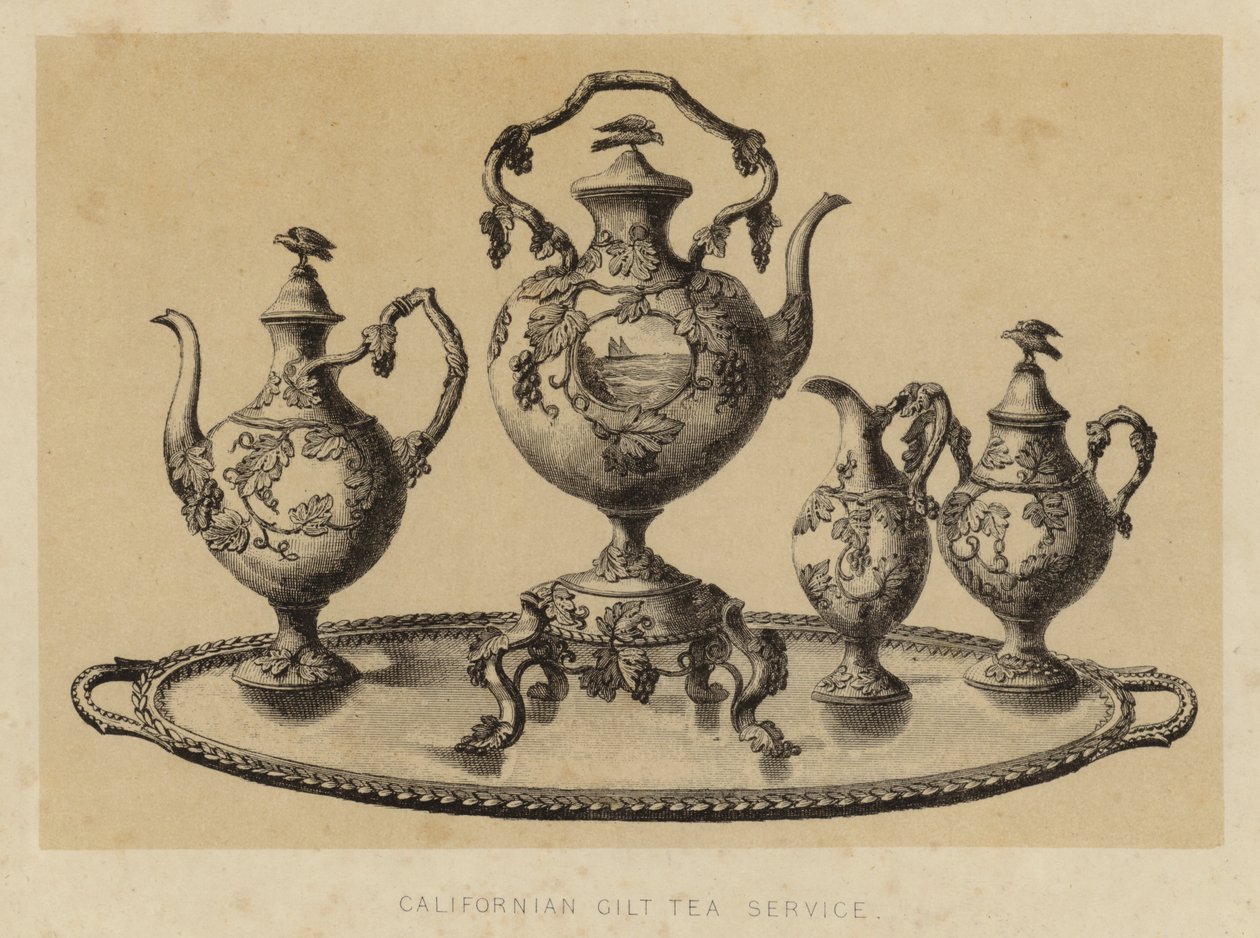 Californian Gilt Tea Service by English School