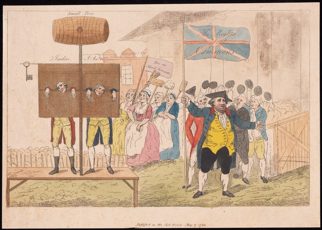 Cecil Wray in the Pillory The Rights of the Commons, pub. 1784 by English School