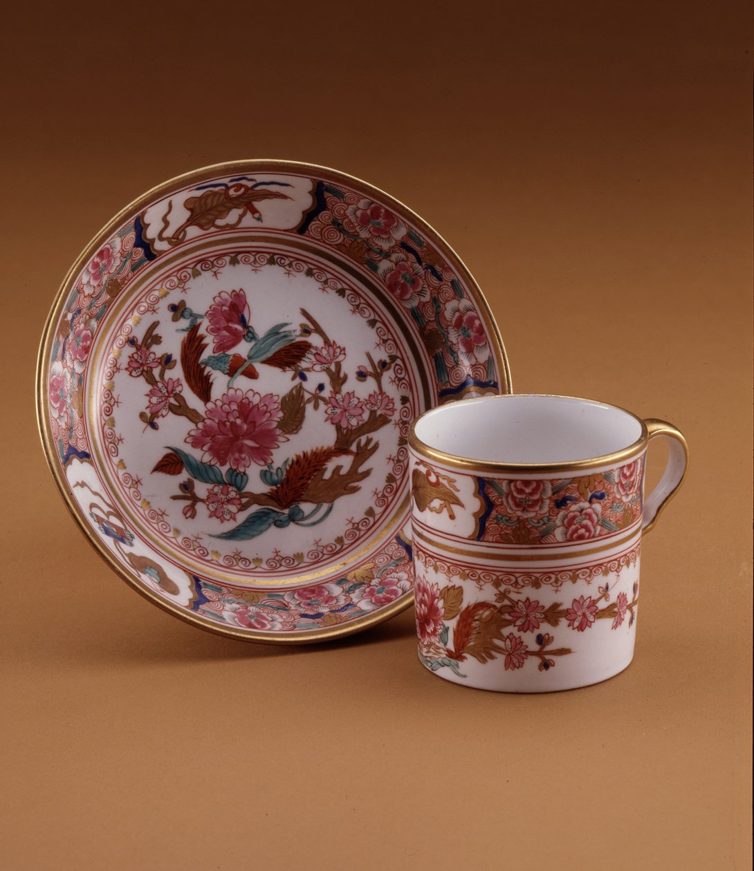 Chinese-Style Coffee Cup and Saucer, Spode, Staffordshire, c.1800 by English School