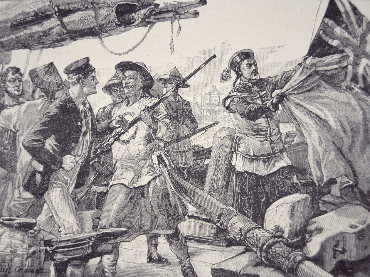 Chinese board the British ship 