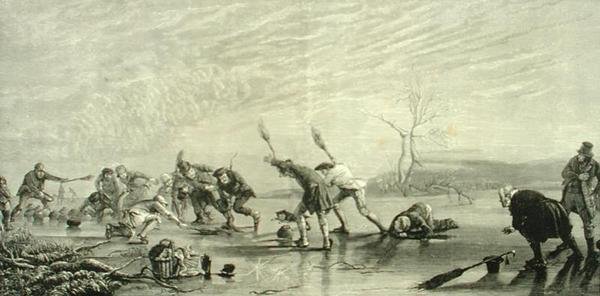 Curling in c.1880, from 