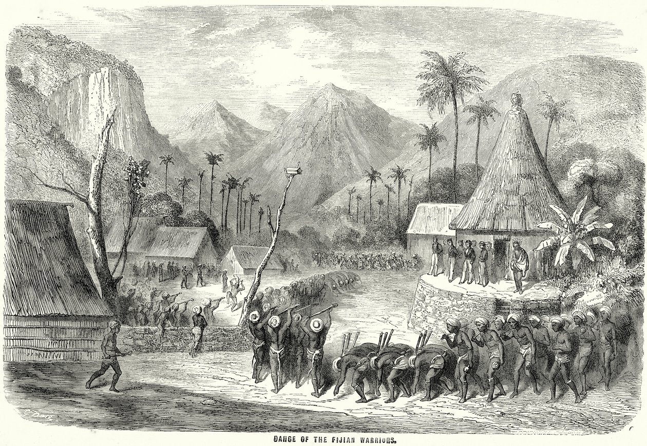 Dance of the Fijian Warriors by English School