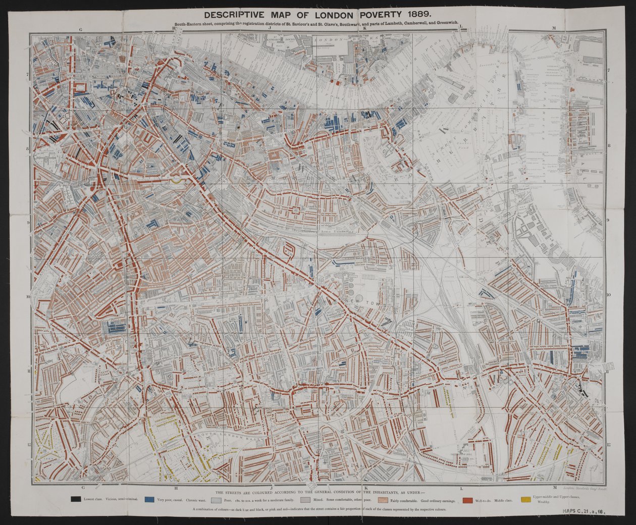 Descriptive Map of London Poverty, by Charles Booth by English School