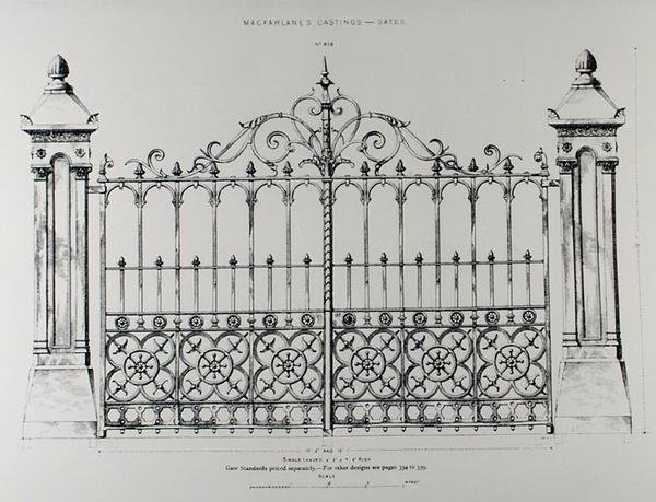 Design for a gate, from 