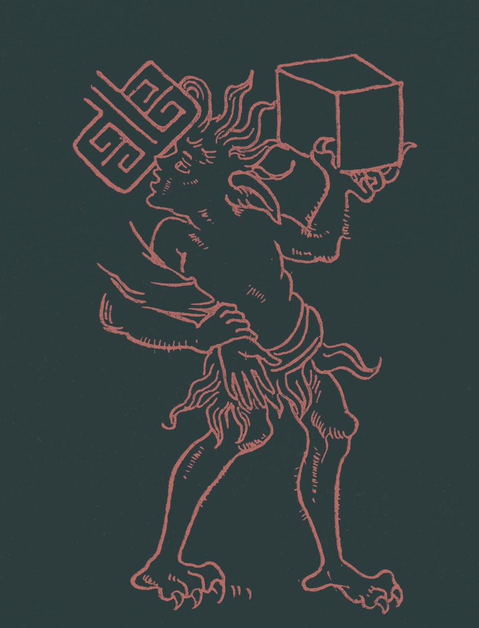 Devil Struggling with St. Peter by English School