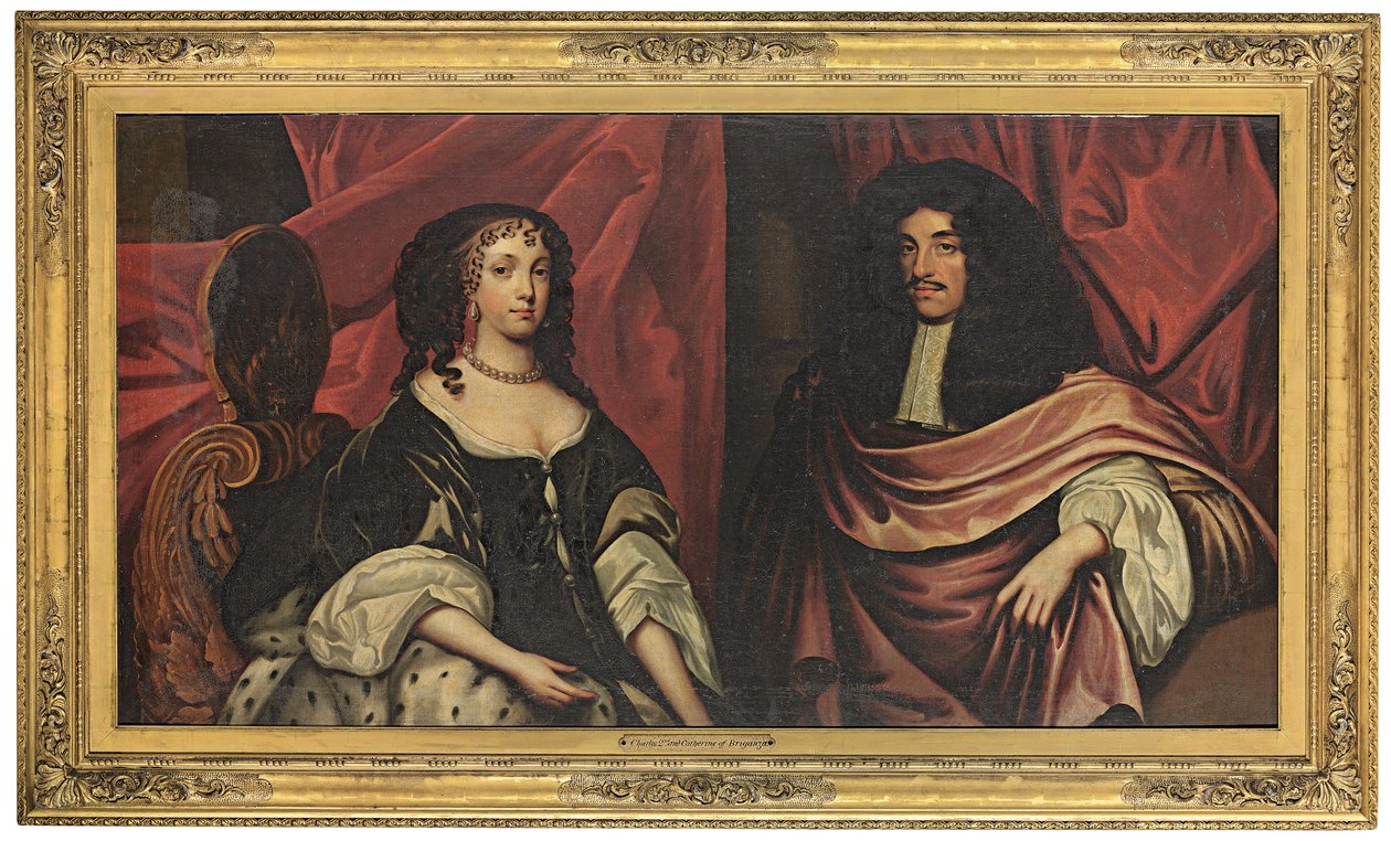 Double Portrait of King Charles II and Catherine of Braganza by English School