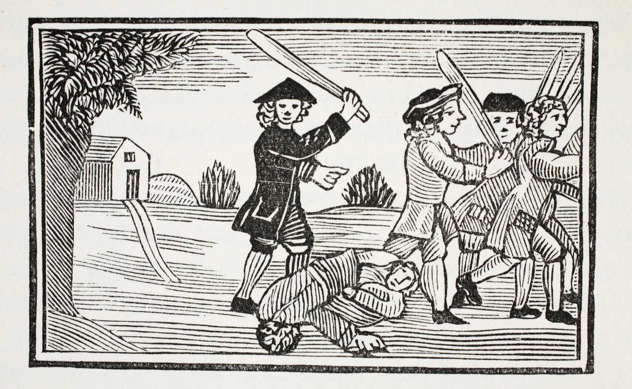 Dr. Faustus trick on twenty students, illustration from Chap-books of the Eighteenth Century by John Ashton, pub. 1882 by English School