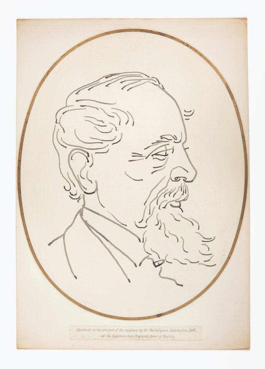 Drawing of Charles Dickens by Mr. Maskelyne