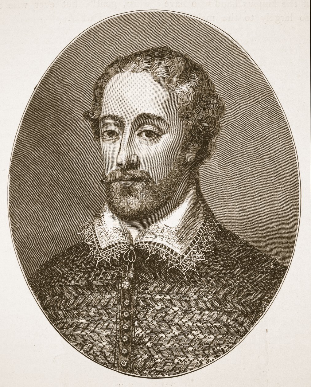 Edmund Spenser, from an engraving by G. Vertue, illustration from The Church of England: A History for the People by H.D.M. Spence-Jones by English School