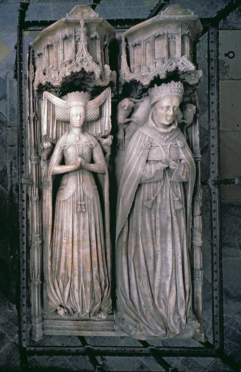 Effigies of Thomas Fitzalan, 5th Earl of Arundel and his wife, Beatrice ...