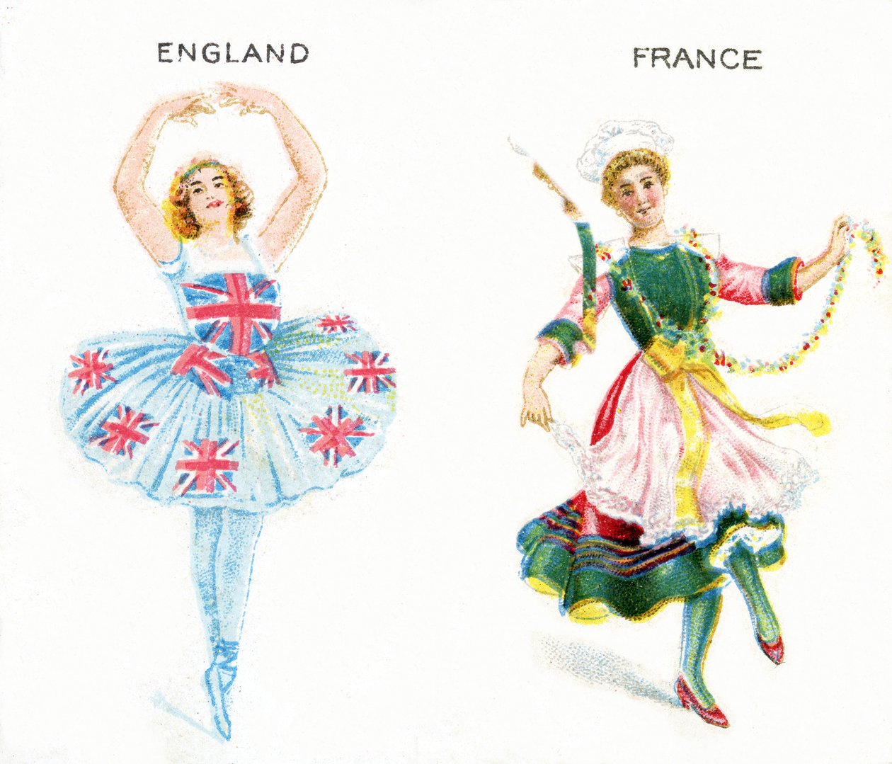 Entente Cordiale (Cordial Understanding) cigarette cards, 1915 by English School
