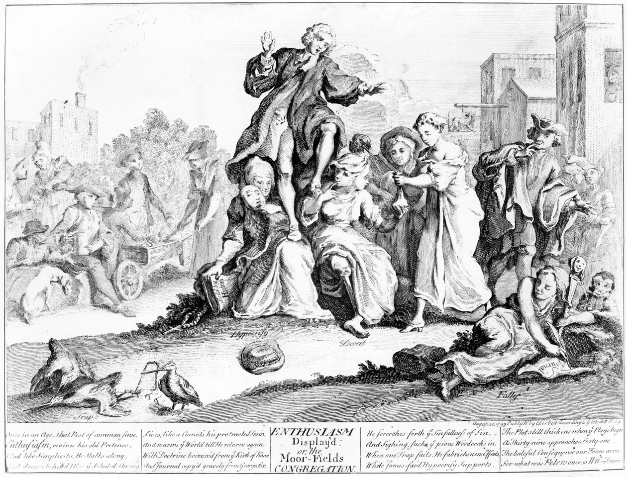 Enthusiasm Displayed, or Moor Fields Congregation, 1739 by English School