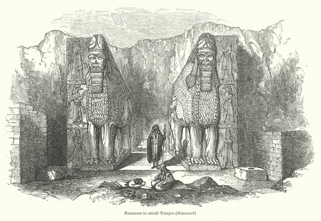 Entrance to Small Temple (Nimroud) by English School