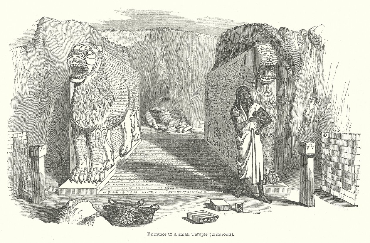 Entrance to a Small Temple (Nimroud) by English School