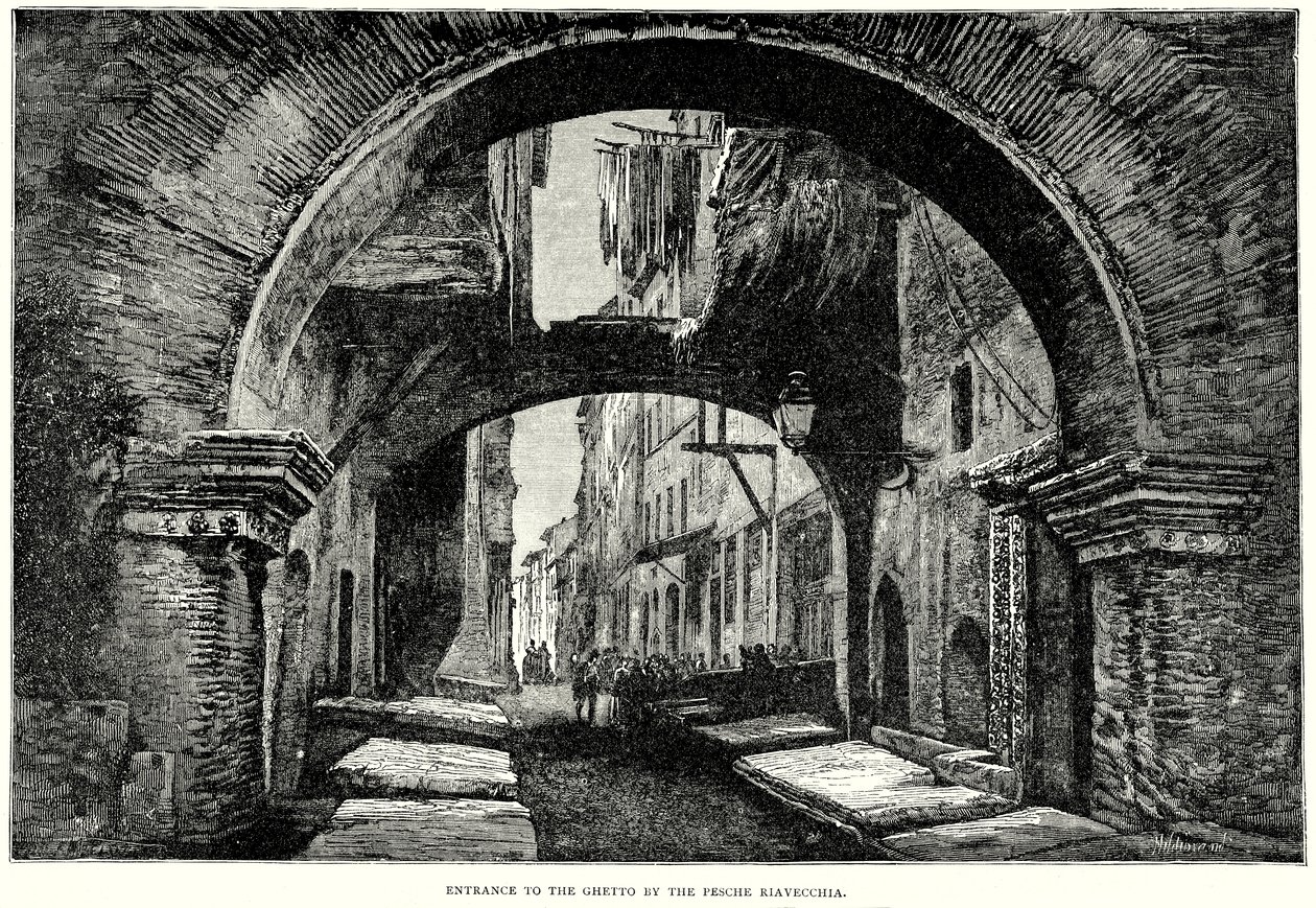 Entrance to the Ghetto by the Pesche Riavecchia by English School