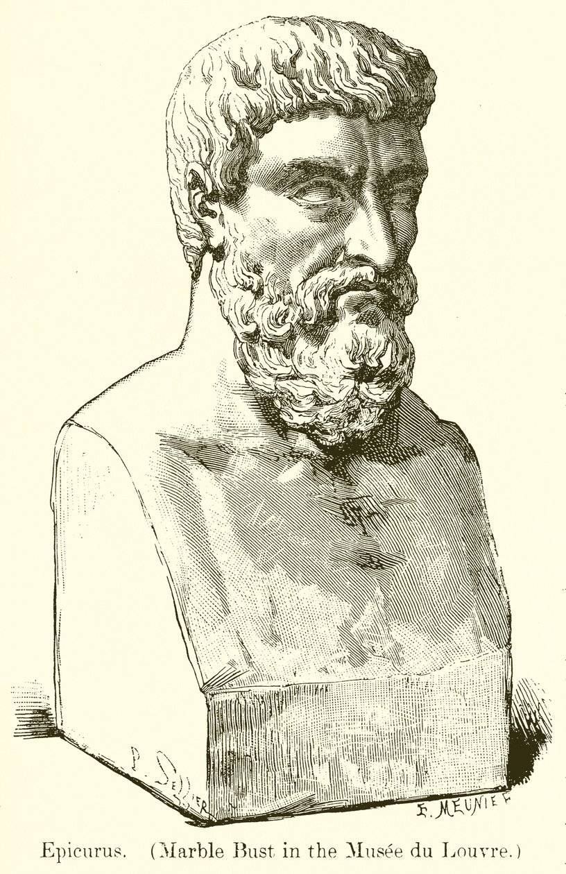 Epicurus (Marble Bust in the Louvre Museum) by English School