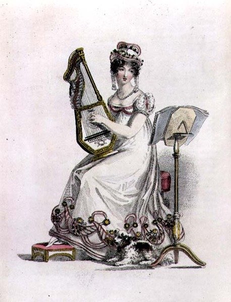 Evening/Opera Dress, fashion plate from Ackermann