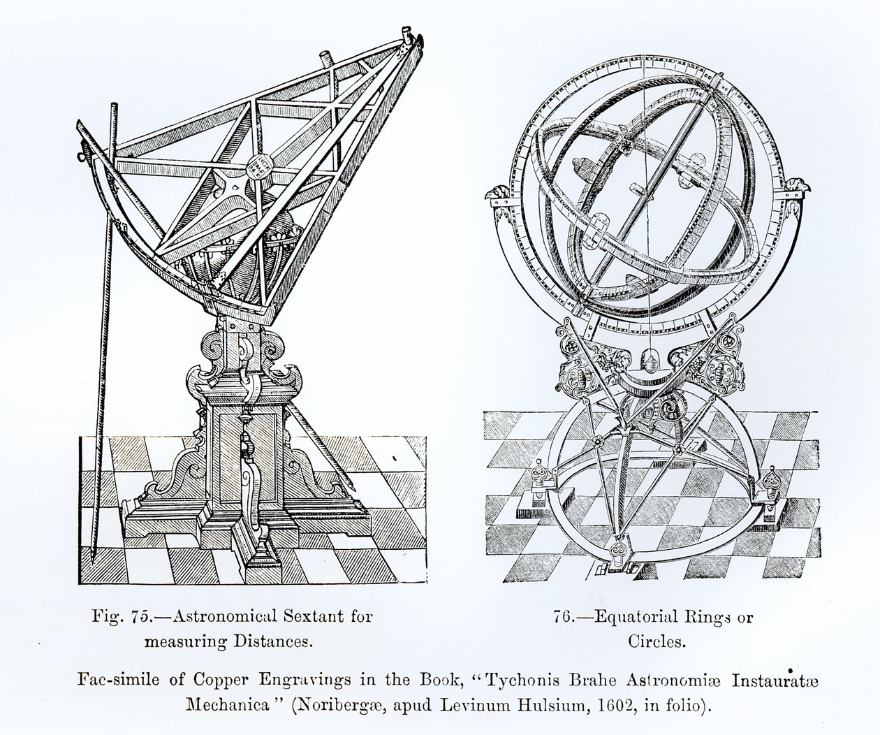 Facsimile of Copper Engravings from Tychonis Brahe Astronomiae Instauratae Mechanica, 1602 by English School