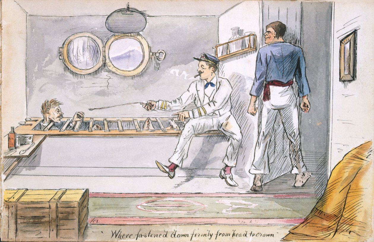 Fastened down firmly from head to crown, c1880 by English School