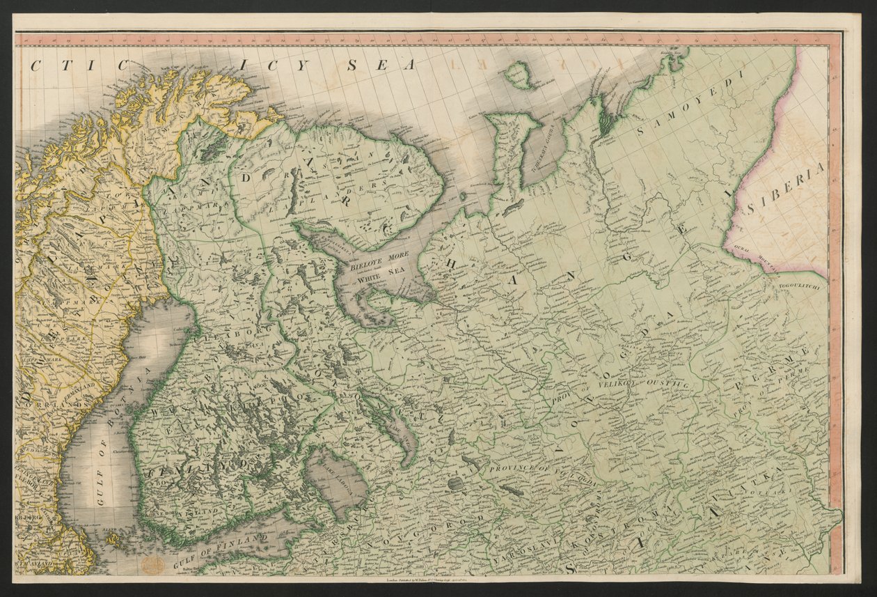 Finland and Russia, from Europe, describing all the changes of Territory, together with their deviations in the boundary lines of its several Empires and States agreed to and confirmed by the definitive treaty of Paris, 20th Nov. 1815, published 1816 by English School
