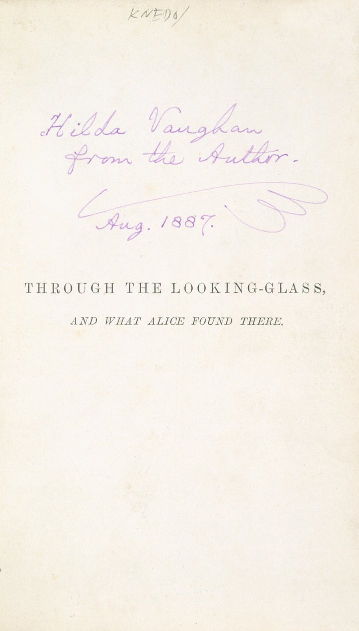 First edition of Lewis Carroll