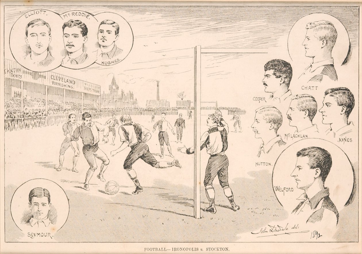 Football - Ironopolis v. Stockton, 1892 by English School