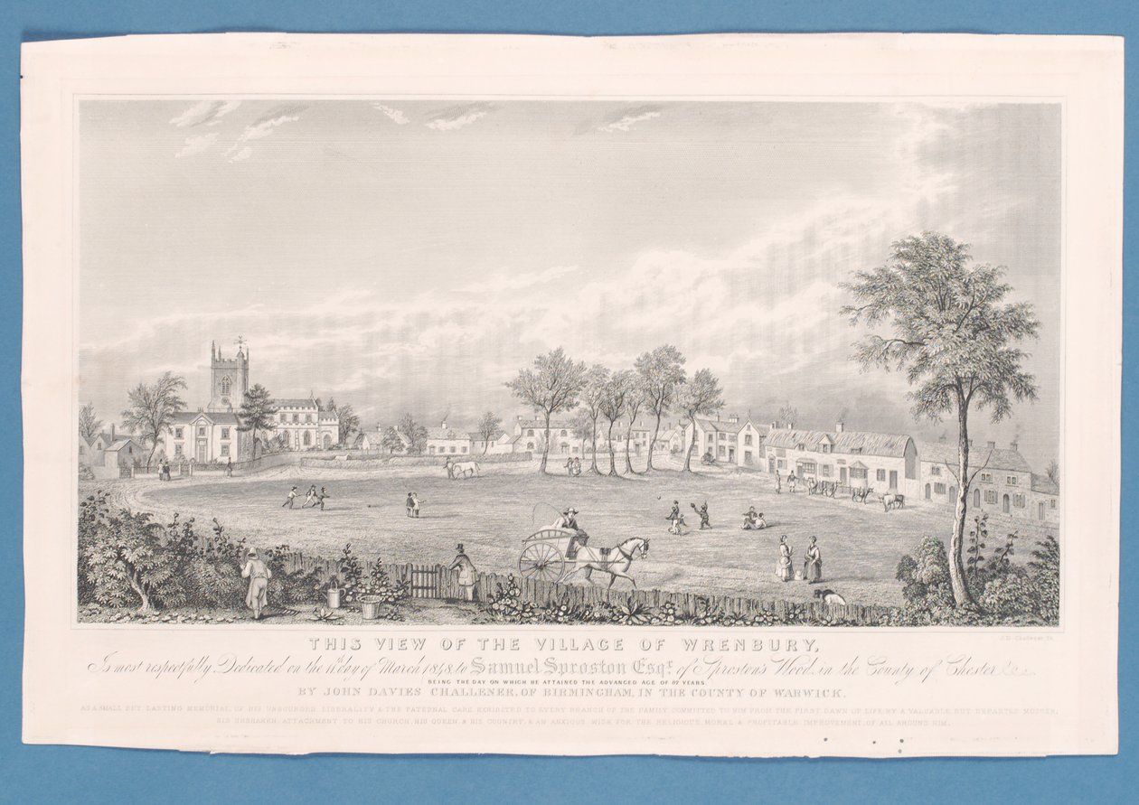 Football Match on Village Green at Wrenbury, England by English School