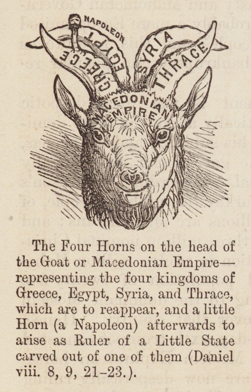 Four Horns on the Head of the Goat by English School