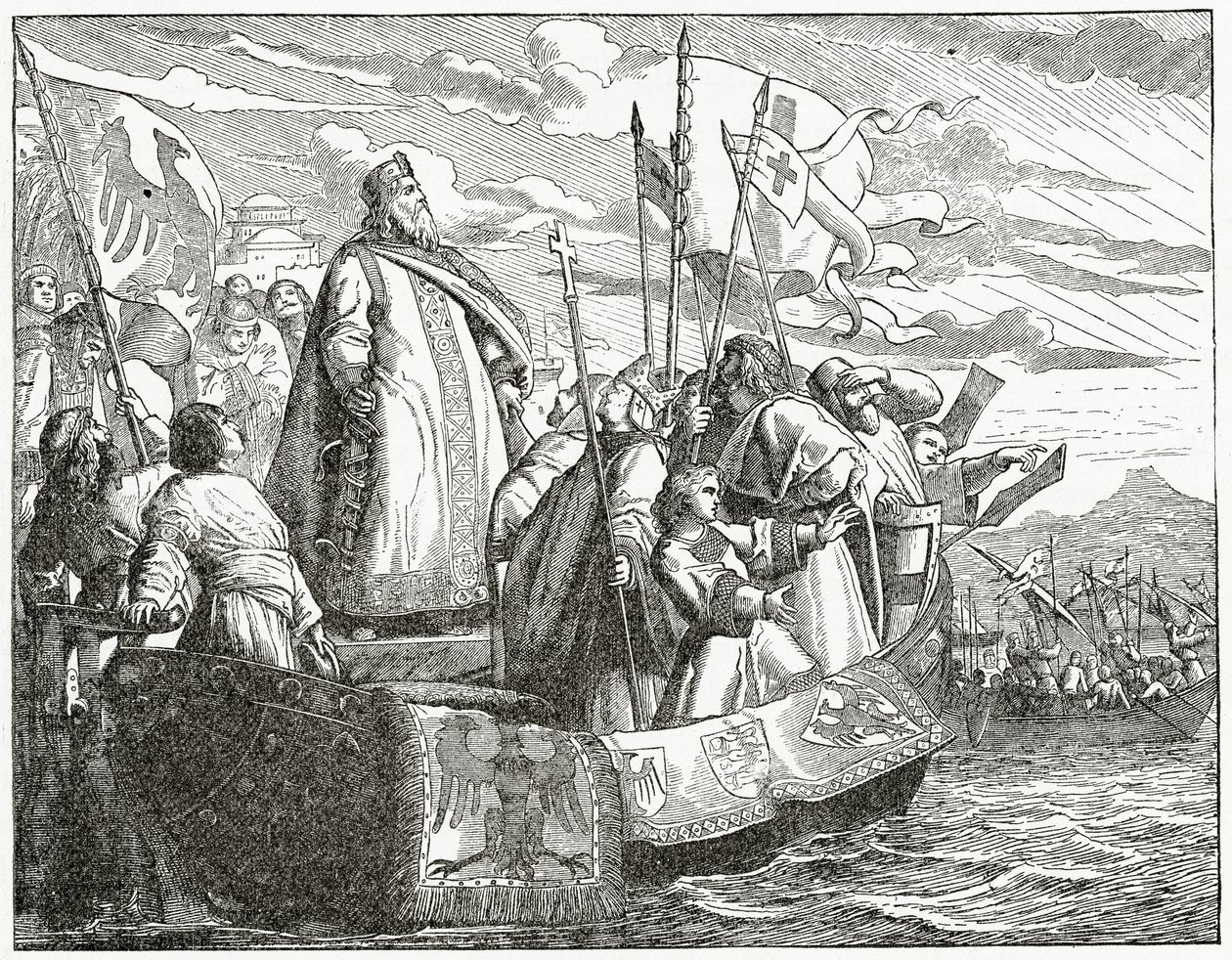 Friedrich crossing to Asia Minor, 1882 by English School