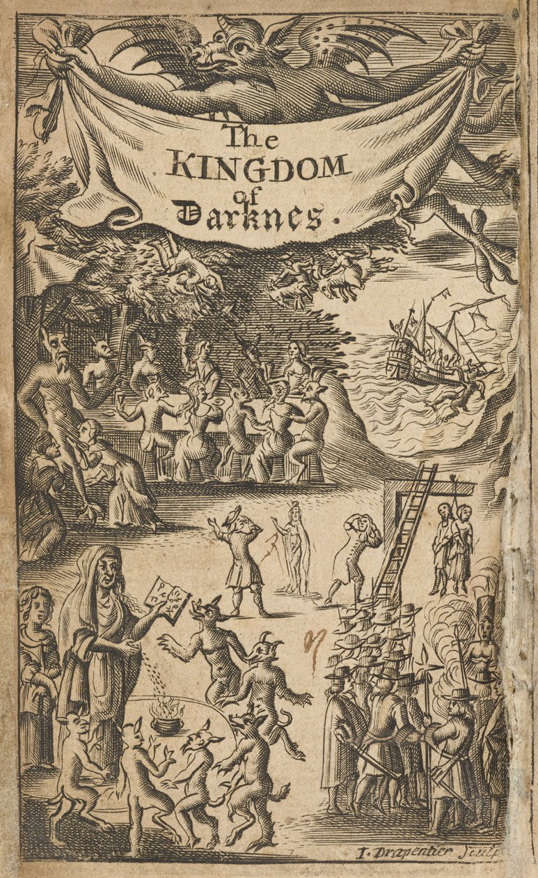 Frontispiece of Nathaniel Crouch, The Kingdom of Darkness by English School