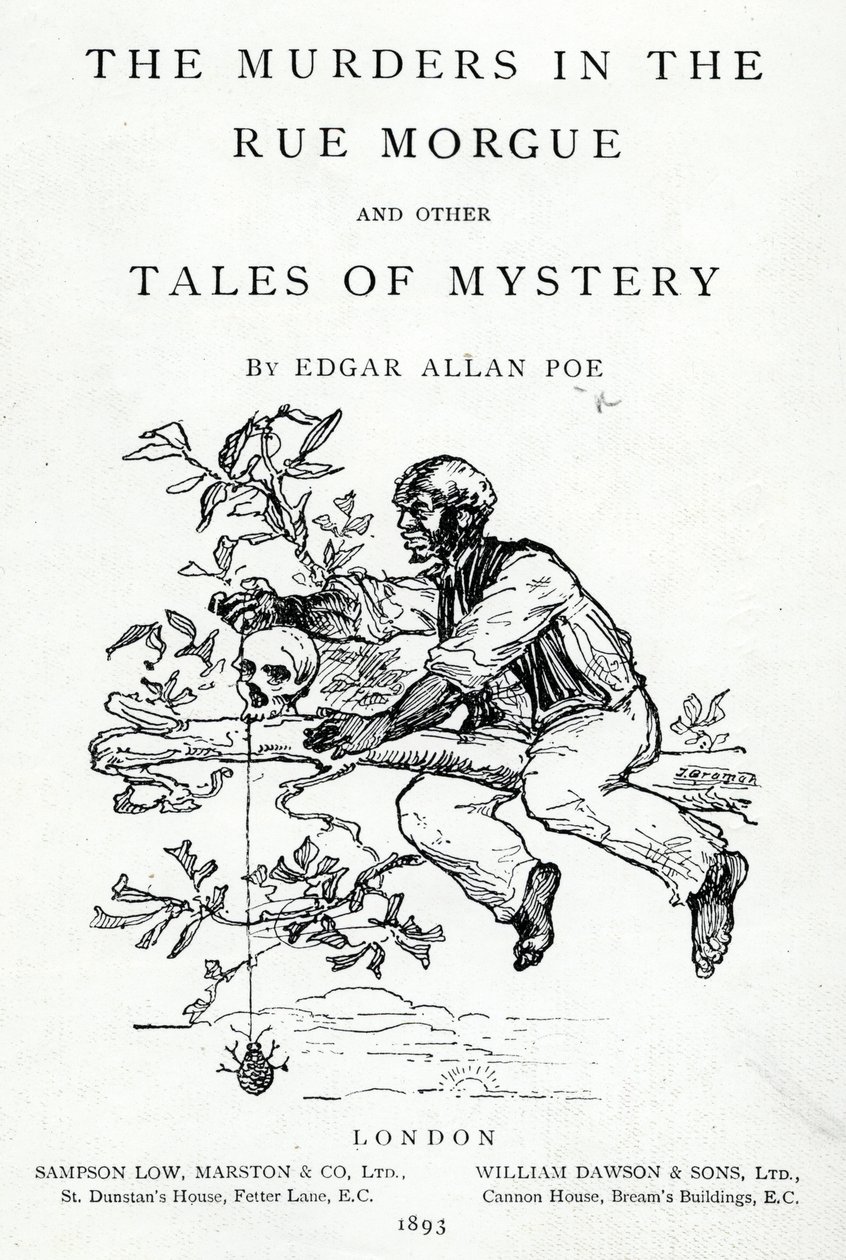 Frontispiece to The Murders in the Rue Morgue and other Tales of Mystery by Edgar Allan Poe by English School