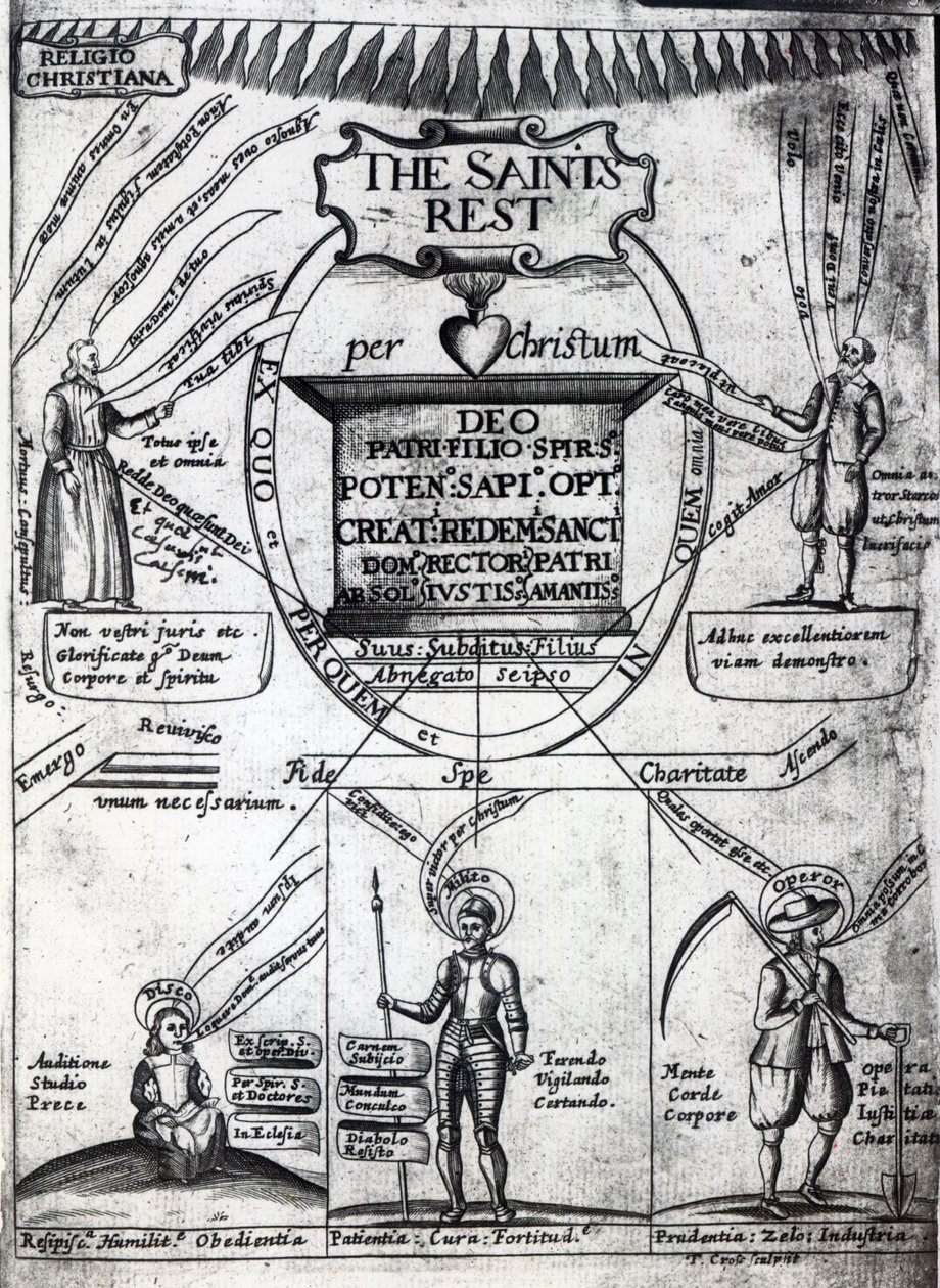Frontispiece to The Saints Everlasting Rest by Richard Baxter, Printed in 1652 by English School